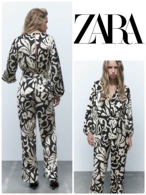 Zara Satin Jumpsuit, L